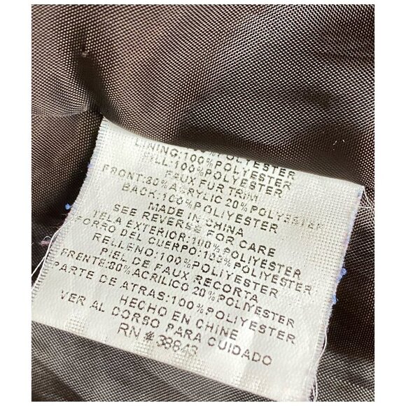 Rothschild Brown with Turquoise Trim Quilted Winter Coat GIRLS Size Large/14 - Picture 5 of 8